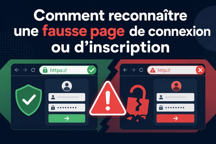 Comment reconnaître une fausse page de connexion ou d'inscription